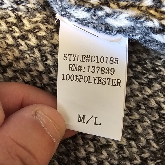 Debut Striped long line cardigan duster Size Medium/Large - Picture 10 of 10